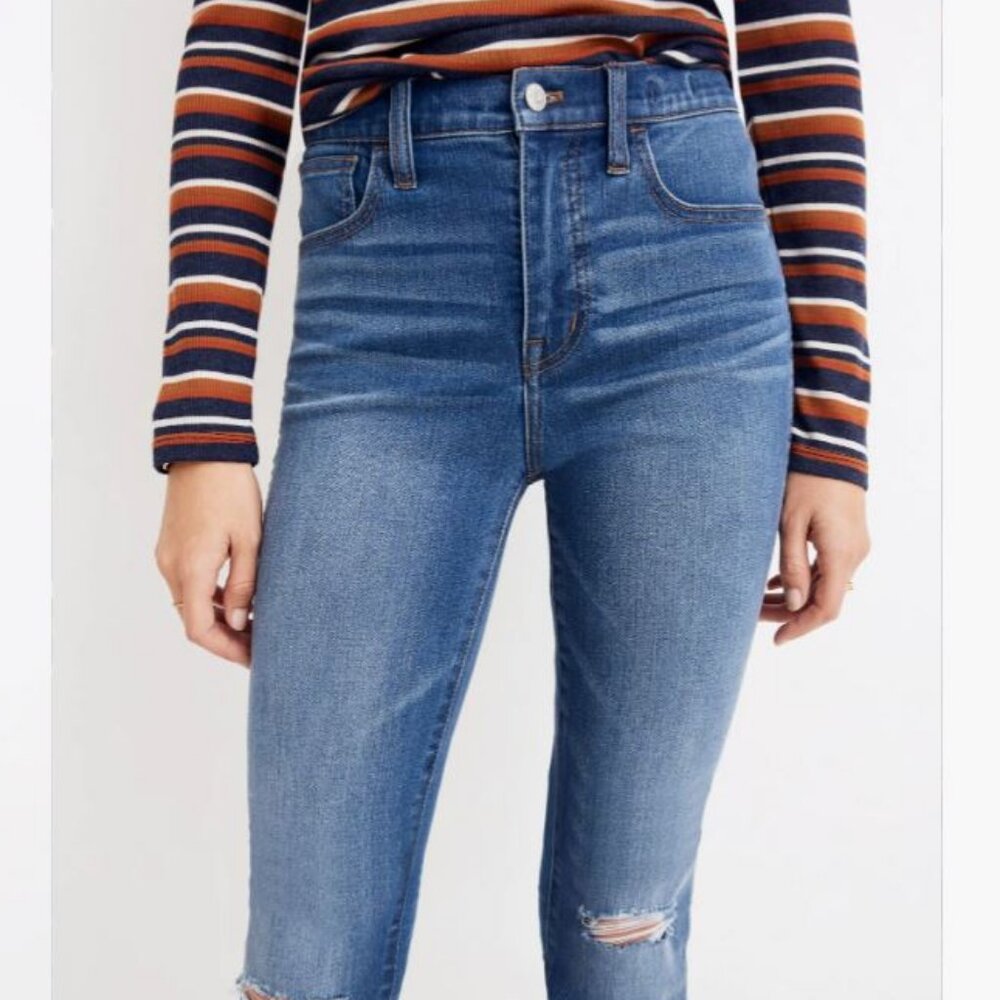 Madewell Blue High Rise Roadtripper Jeans Size 27 - Picture 4 of 13